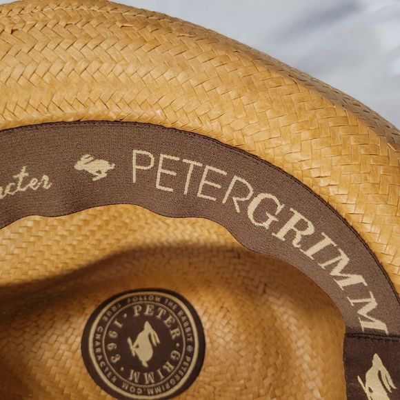 Peter Grimm Depp Natural Straw Fedora - Tan One Size - Picture 9 of 11